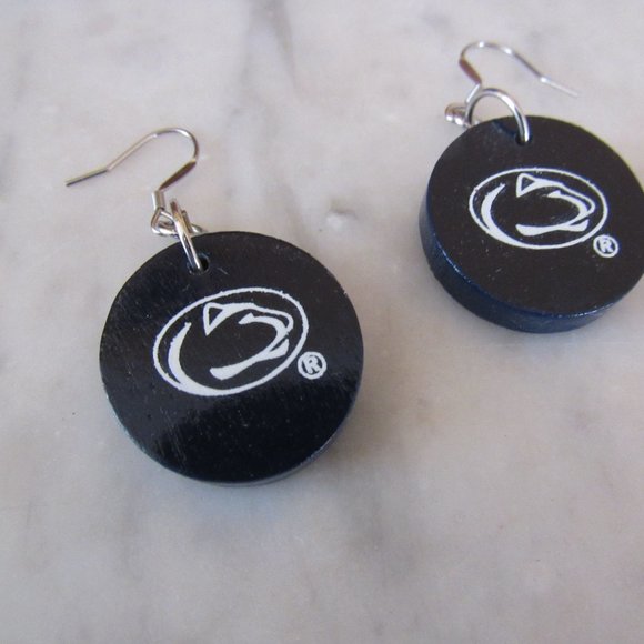 WE ARE!! PENN STATE DANGLING EARRINGS-CHRISTMAS GIFT-2 SIDED-WOMENS - Picture 2 of 3